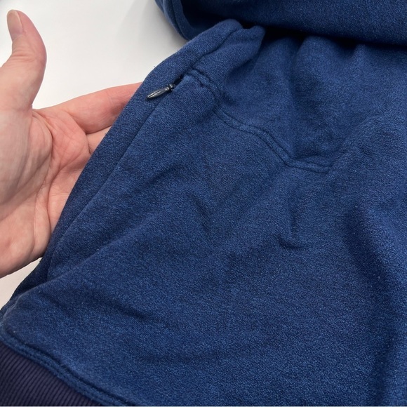 Under‎ Armour UA Hoodie Women’s XL Blue Threadborne Sweatshirt Zip Pkts Pullover - Picture 5 of 5